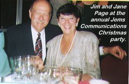 Jim and Jane Page at the annual Jems Communications Christmas Party.