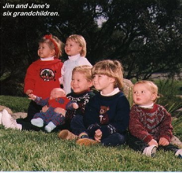 Jim and Jane's six grandchildren.